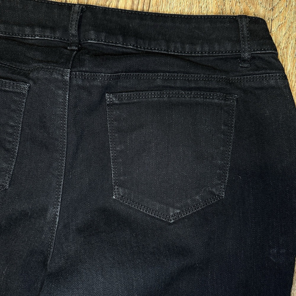 Simply Vera Vera Wang Jeans Womens 10 Black Skinny Stretch Ankle Zip Pockets - Picture 11 of 13